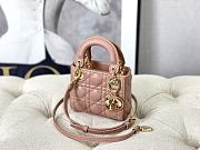 Dior Lady Mini Pink Size 12 × 10 × 5 cm - 6