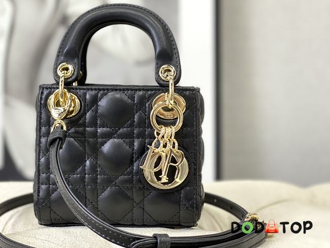 Dior Lady Mini Black Size 12 × 10 × 5 cm - 1
