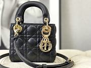 Dior Lady Mini Black Size 12 × 10 × 5 cm - 1