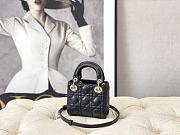 Dior Lady Mini Black Size 12 × 10 × 5 cm - 5