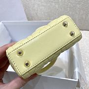 Dior Lady Mini Creamy yellow Size 12 × 10 × 5 cm - 2