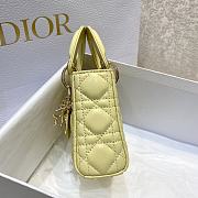 Dior Lady Mini Creamy yellow Size 12 × 10 × 5 cm - 3