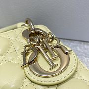 Dior Lady Mini Creamy yellow Size 12 × 10 × 5 cm - 4