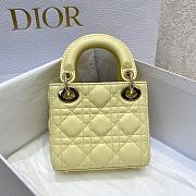 Dior Lady Mini Creamy yellow Size 12 × 10 × 5 cm - 6