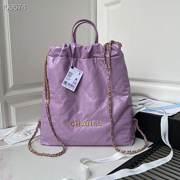 Chanel Backpack Purple Size 51 x 40 x 9 cm