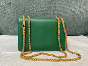 Valentino Chain Lambskin Tofu Bag Green Size 19 x 14 x 11 cm - 3
