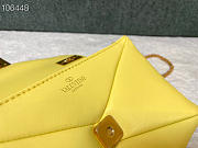 Valentino Chain Lambskin Tofu Bag Yellow Size 19 x 14 x 11 cm - 6