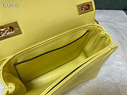 Valentino Chain Lambskin Tofu Bag Yellow Size 19 x 14 x 11 cm - 4
