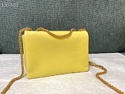 Valentino Chain Lambskin Tofu Bag Yellow Size 19 x 14 x 11 cm - 3