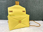 Valentino Chain Lambskin Tofu Bag Yellow Size 19 x 14 x 11 cm - 2