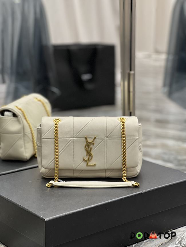 YSL Chain Bag White 515820 Size 20 × 12.5 × 6.5 cm - 1