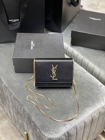 YSL Kate Box Bag Black Size 18 x 14 x 5.5 cm