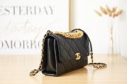 Chanel Flap Bag Black AS3241 Size 15 x 23 x 7 cm - 4