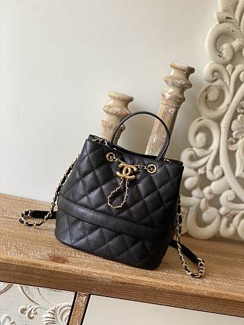 Chanel Bucket Bag Black Size 20 cm