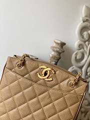 Chanel Shopping Bag Beige Size 28 x 9 x 30 cm - 5