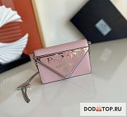 Prada Small Chain Pink Wallet Size 17 x 9.5 x 3.5 cm - 1