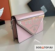 Prada Small Chain Pink Wallet Size 17 x 9.5 x 3.5 cm - 5