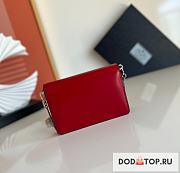Prada Small Chain Red Wallet Size 17 x 9.5 x 3.5 cm - 6