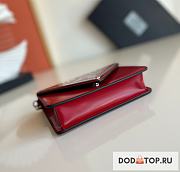 Prada Small Chain Red Wallet Size 17 x 9.5 x 3.5 cm - 5