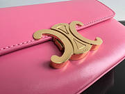 Celine Chain Shoulder Bag Cuir Triomphe Pink Size 20.5 x 10.5 x 4 cm - 3