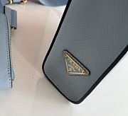 Small Saffiano Leather Handbag Blue Size 19 x 17 x 6 cm - 4