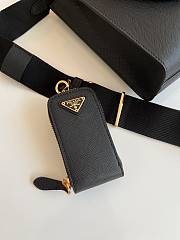 Small Saffiano Leather Handbag Black Size 19 x 17 x 6 cm - 3