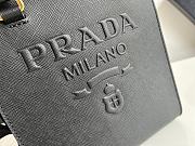 Small Saffiano Leather Handbag Black Size 19 x 17 x 6 cm - 2
