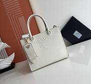 Prada Medium Saffiano Leather Handbag White Size 28 x 22 x 9 cm - 1