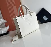 Prada Medium Saffiano Leather Handbag White Size 28 x 22 x 9 cm - 3