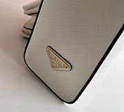 Prada Medium Saffiano Leather Handbag White Size 28 x 22 x 9 cm - 5
