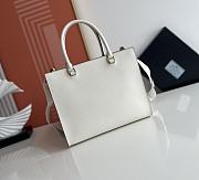 Prada Medium Saffiano Leather Handbag White Size 28 x 22 x 9 cm - 4