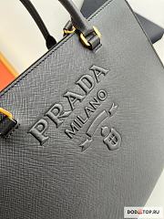 Prada Medium Saffiano Leather Handbag Black Size 28 x 22 x 9 cm - 6
