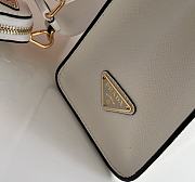 Prada Large Saffiano Leather Handbag White Size 33 x 26 x 11 cm - 5