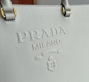 Prada Large Saffiano Leather Handbag White Size 33 x 26 x 11 cm - 6