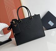 Prada Large Saffiano Leather Handbag Black Size 28 x 22 x 9 cm - 1