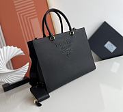 Prada Large Saffiano Leather Handbag Black Size 28 x 22 x 9 cm - 5