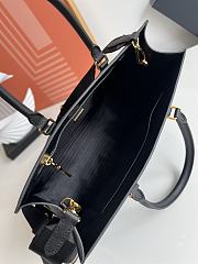 Prada Large Saffiano Leather Handbag Black Size 28 x 22 x 9 cm - 3