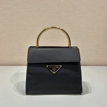 Prada Matinée Small Saffiano Leather Bag Black Size 21 x 17 x 12 cm
