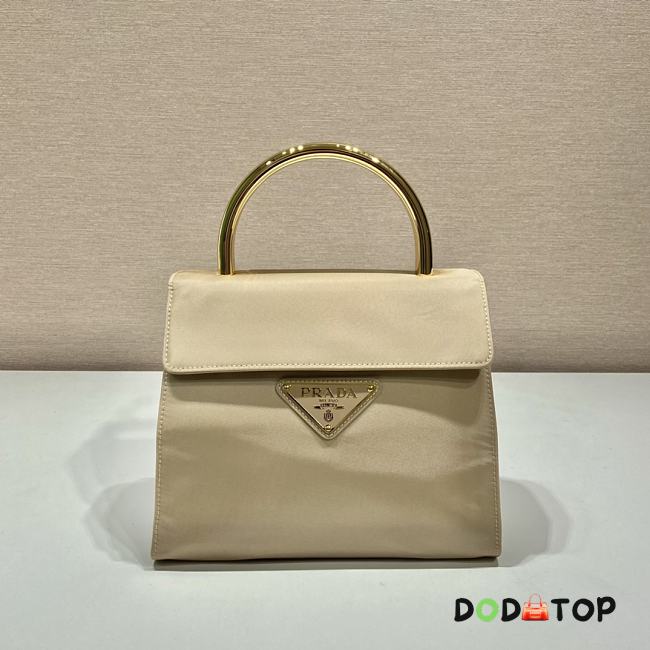 Prada Matinée Small Saffiano Leather Bag Beige Size 21 x 17 x 12 cm - 1