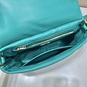 Prada Padded Nappa Leather Shoulder Bag Blue Size 31 x 19 x 8.5 cm - 6