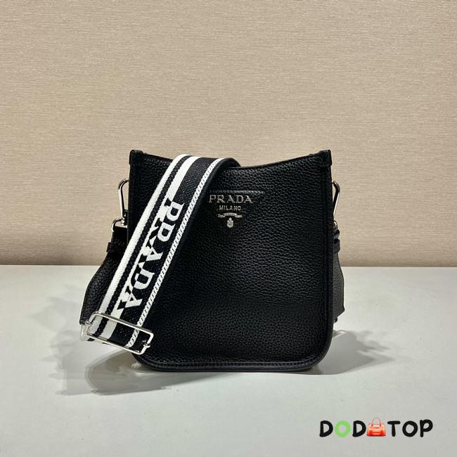 Prada Leather Mini Shoulder Bag Black Size 19 x 20 x 6 cm - 1