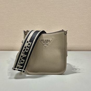 Prada Leather Mini Shoulder Bag Gray Size 19 x 20 x 6 cm