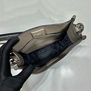 Prada Leather Mini Shoulder Bag Gray Size 19 x 20 x 6 cm - 4