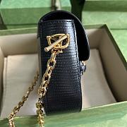Gucci Horsebit 1955 Lizard Mini Black Bag Size 20.5 x 14 x 5 cm - 6