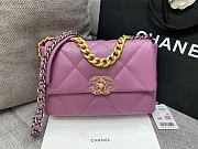 Chanel Flap Bag Lambskin Purple Size 26 x 16 x 9 cm - 1