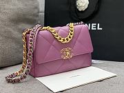 Chanel Flap Bag Lambskin Purple Size 26 x 16 x 9 cm - 3