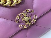 Chanel Flap Bag Lambskin Purple Size 26 x 16 x 9 cm - 6