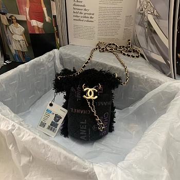 Chanel Small Bucket Bag Black Size 11 x 15 x 10 cm