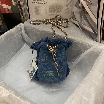 Chanel Small Bucket Bag Size 11 x 15 x 10 cm