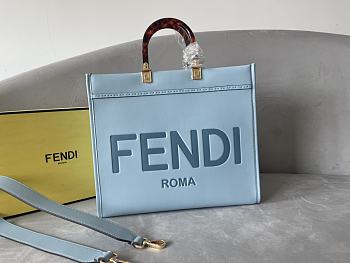 Fendi Sunshine Tote Bag Blue Size 36 x 17 x 31 cm